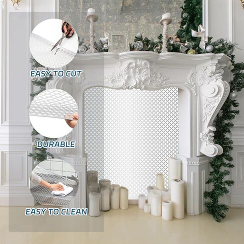 ورقة ألومنيوم البرسيم 2 قدم × 3 أقدام صفائح معدنية مثقوبة 0.02 بوصة سميكة شبكة معدنية ورقة الزخرفية ورقة معدنية الزخرفية الألومنيوم للداخلية في الهواء الطلق، الفضة (2 جهاز كمبيوتر شخصى) in Kuwait