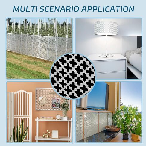 ورقة ألومنيوم البرسيم 2 قدم × 3 أقدام صفائح معدنية مثقوبة 0.02 بوصة سميكة شبكة معدنية ورقة الزخرفية ورقة معدنية الزخرفية الألومنيوم للداخلية في الهواء الطلق، الفضة (2 جهاز كمبيوتر شخصى) in Kuwait