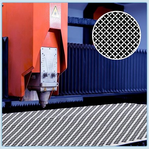 ورقة ألومنيوم البرسيم 2 قدم × 3 أقدام صفائح معدنية مثقوبة 0.02 بوصة سميكة شبكة معدنية ورقة الزخرفية ورقة معدنية الزخرفية الألومنيوم للداخلية في الهواء الطلق، الفضة (2 جهاز كمبيوتر شخصى) in Kuwait