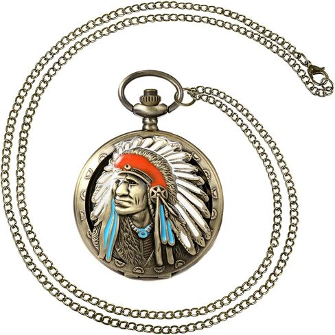 ساعة جيب كلاسيكية للرجال بنمط هندي أصلي كوارتز للرجال والنساء والأطفال هدايا أعياد الميلاد والكريسماس in Kuwait