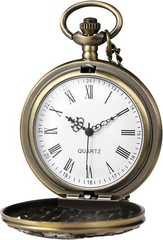 ساعة جيب كلاسيكية للرجال بنمط هندي أصلي كوارتز للرجال والنساء والأطفال هدايا أعياد الميلاد والكريسماس in Kuwait