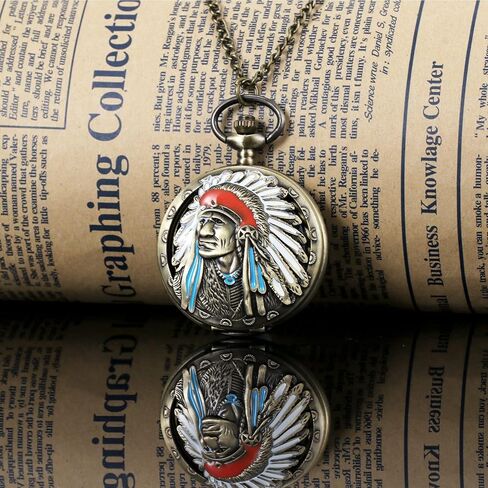 ساعة جيب كلاسيكية للرجال بنمط هندي أصلي كوارتز للرجال والنساء والأطفال هدايا أعياد الميلاد والكريسماس in Kuwait