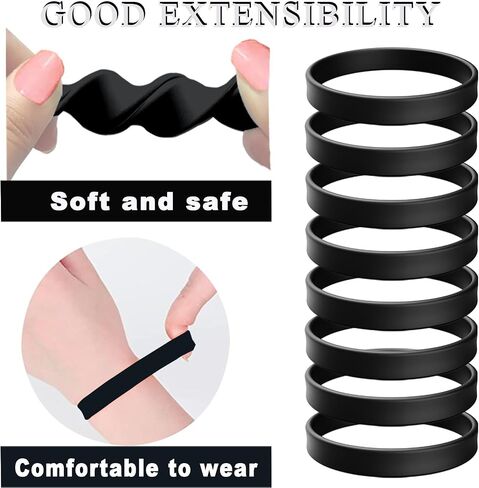 Wholesale Rubber Bracelets Solid Color Silicone Wristbands Blank Stretch Silicone Wristbands Colorful Rubber Bracelets for Women Men Gifts in Saudi Arabia