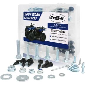 ATV 160PCS Screw Bolt Kit Fit for Big Bear 350 250 Big Bear 400 Big Bear 40 YFM25XS Bear Tracker Bear Tracker 250 Bruin 350 Bruin 250 Banshee 350 Blaster 200 Body Work Bolts Fasteners Kit in Kuwait