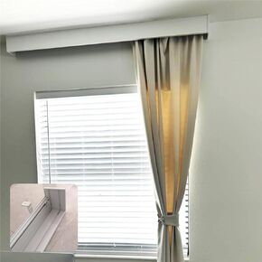 Curtain Pelmet Panel Without Track ， Three-in-one Curtain Track Panel Box for Blackout Indoor Drapes Pelmet Cover(Wall Mount,4.2M (13.8FT)) in Kuwait