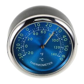 BESTYASH Luminous Car Thermometer Clock with Quartz and Electronic Timekeeping Blue Dashboard Air Vent Temperature Gauge for Vehicle Interior High Temp Monitoring with Night Light Display in Kuwait