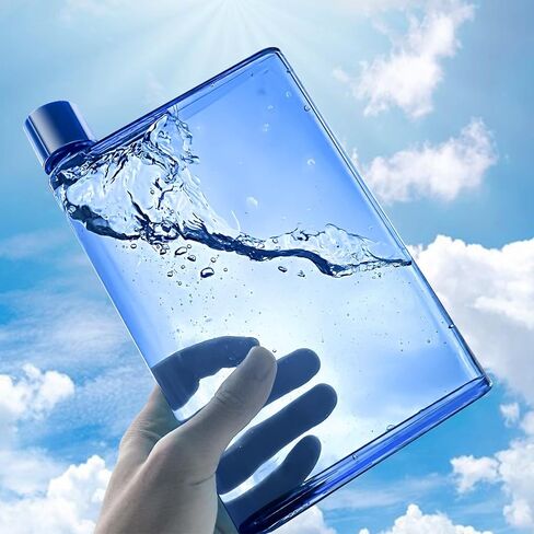 Reusable Slim Flat Water Bottle 420ml Portable - Fits in Pocket &Random Corner.Portable Cup for School,Sports, Travel, Dining Time in Saudi Arabia