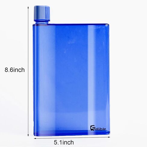 Reusable Slim Flat Water Bottle 420ml Portable - Fits in Pocket &Random Corner.Portable Cup for School,Sports, Travel, Dining Time in Saudi Arabia