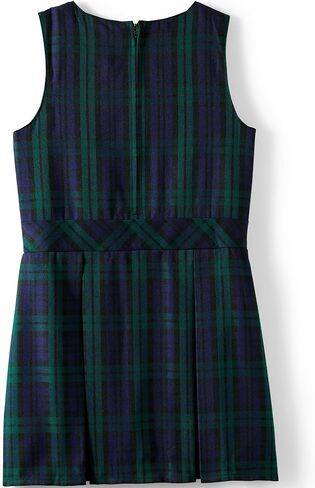 Lands' End Uniform Custom Jumper Top of Knee Plaid Classic Navy/Evergreen Kids 3 in Saudi Arabia