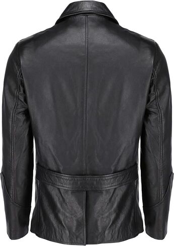 Jild Lambskin Leather Jacket Men Casual Coat – Notched Collar Classic Bond’s Style Ultimate Leather Blazer for Men in Saudi Arabia