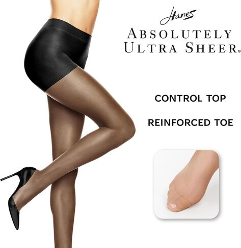 Hanes Women's Absolutely Ultra Sheer Control Top with Reinforced Toe in Saudi Arabia