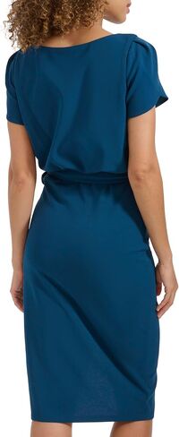 Kensie Women's Short Sleeve Tie Tie Weist Midi Dress in Saudi Arabia