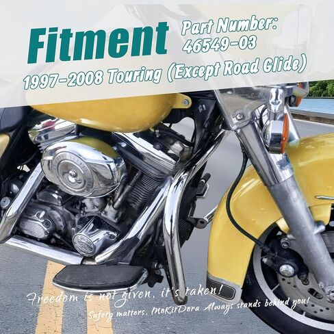 Mokitdora Touring Crash Bar 1.25 "Fat Highway Engine Guard for 1997-2008 Harley Street Electra Road Glide King Models ، Chrome in Saudi Arabia