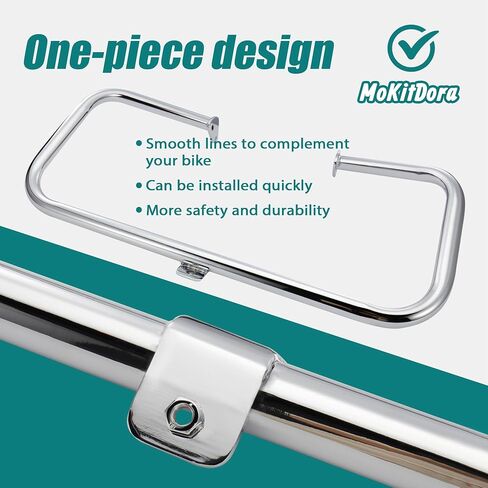 Mokitdora Touring Crash Bar 1.25 "Fat Highway Engine Guard for 1997-2008 Harley Street Electra Road Glide King Models ، Chrome in Saudi Arabia