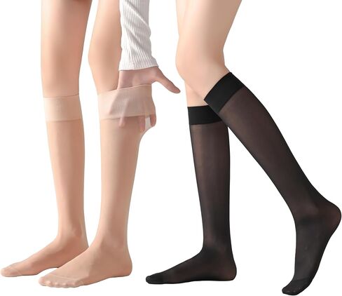 Womens 30D Mid Calf to Knee High Sheer Stockings For Lady in Saudi Arabia