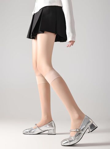 Womens 30D Mid Calf to Knee High Sheer Stockings For Lady in Saudi Arabia