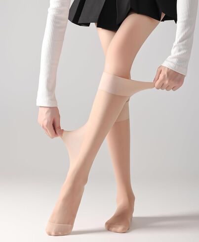 Womens 30D Mid Calf to Knee High Sheer Stockings For Lady in Saudi Arabia
