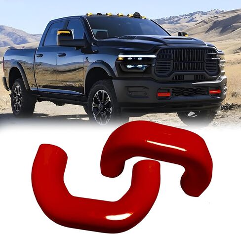 Tow Hook Covers Compatible with 2019 2020 2021 2022 2023 2024 2025 Ram 2500/3500 Accessories - Tow Hitch Covers Fit for Ram Truck Accessories - Upgrade Design, Silicone Rubber (Red) in Kuwait