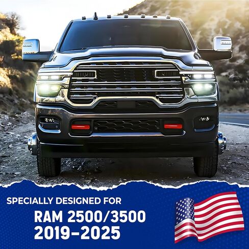 Tow Hook Covers Compatible with 2019 2020 2021 2022 2023 2024 2025 Ram 2500/3500 Accessories - Tow Hitch Covers Fit for Ram Truck Accessories - Upgrade Design, Silicone Rubber (Red) in Kuwait