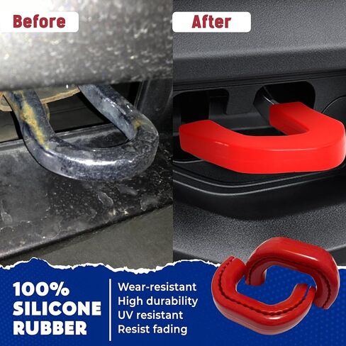 Tow Hook Covers Compatible with 2019 2020 2021 2022 2023 2024 2025 Ram 2500/3500 Accessories - Tow Hitch Covers Fit for Ram Truck Accessories - Upgrade Design, Silicone Rubber (Red) in Kuwait