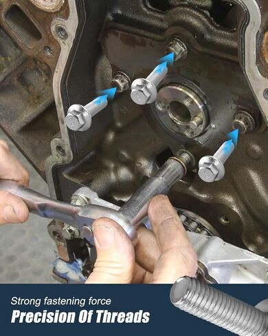Rear Main Cover Plate Flange Bolts Fit for LS LT Engines LS1 LM7 LR4 LQ4 LS6 L82 L83 L84 L86 L87 LT1, 12Pcs in Saudi Arabia