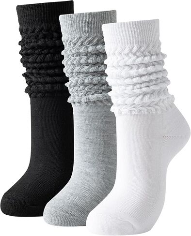 Slouch Socks Women Women High Boot Socks Soft Scrunch 3 Pain Pack in Kuwait