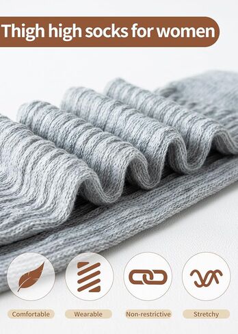 Slouch Socks Women Women High Boot Socks Soft Scrunch 3 Pain Pack in Kuwait