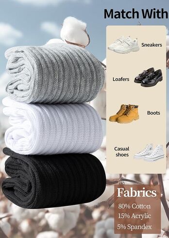Slouch Socks Women Women High Boot Socks Soft Scrunch 3 Pain Pack in Kuwait