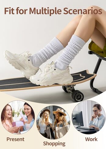 Slouch Socks Women Women High Boot Socks Soft Scrunch 3 Pain Pack in Kuwait
