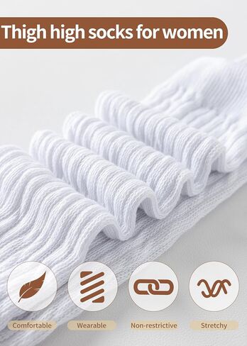 Slouch Socks Women Women High Boot Socks Soft Scrunch 3 Pain Pack in Kuwait