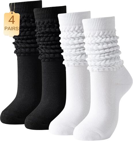 Slouch Socks Women Women High Boot Socks Soft Scrunch 3 Pain Pack in Kuwait