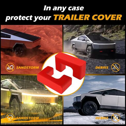 أغطية خطاف السحب تناسب إكسسوارات تسلا Cybertruck 2024 2025 ، تغطية عقبة أمامية مخصصة للقطرات مخصصة متوافقة مع ملحقات Tesla Cybertruck 2pcs (أحمر) in Saudi Arabia