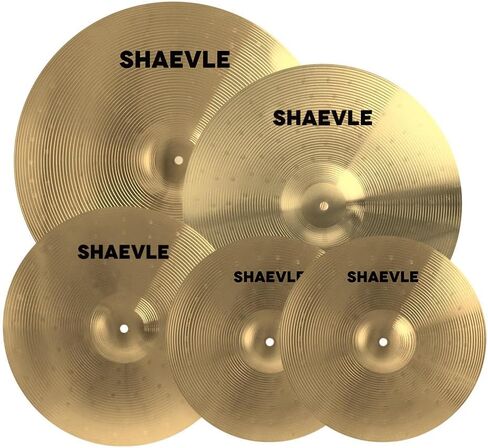 Low Volume Cymbal Pack Golden Mute Cymbal 14"Hi-hat+16"Crash+18'Crash+20"Ride Quiet Drum Cymbal Pack for Practice in Saudi Arabia