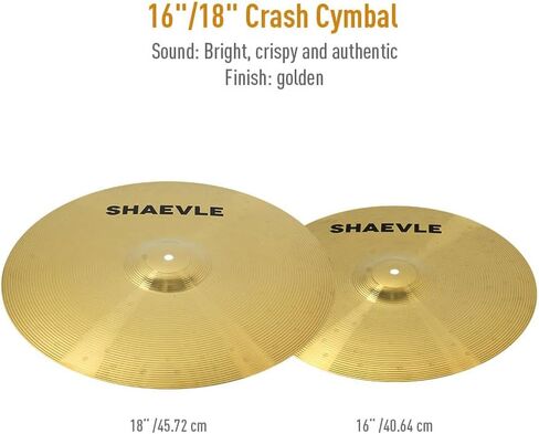 Low Volume Cymbal Pack Golden Mute Cymbal 14"Hi-hat+16"Crash+18'Crash+20"Ride Quiet Drum Cymbal Pack for Practice in Saudi Arabia