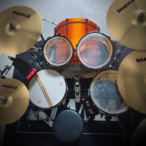 Low Volume Cymbal Pack Golden Mute Cymbal 14"Hi-hat+16"Crash+18'Crash+20"Ride Quiet Drum Cymbal Pack for Practice in Saudi Arabia