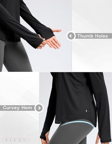 TOOTHFEEL Long Sleeve Prockution Tops for Women Rightweight Rundic Gym Rym Terts Upf 50+ Quick Dry Tops in Saudi Arabia