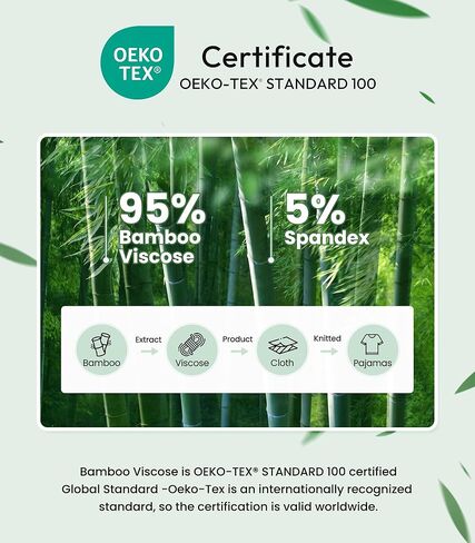 NACHILA Pajamas Set for Men-Viscose Made from Bamboo,Long Sleeve Sleepwear V Neck Pjs Sets Soft Loungewear with Pants in Kuwait