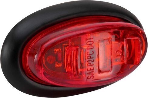 Long Haul 5 Red Mini Oval 2 Diode 2 "× 3/4" .75 "Marker Marker Truck Lights 12V in Kuwait