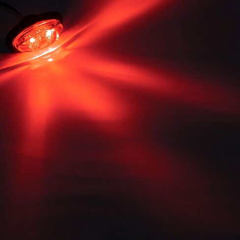 Long Haul 5 Red Mini Oval 2 Diode 2 "× 3/4" .75 "Marker Marker Truck Lights 12V in Kuwait