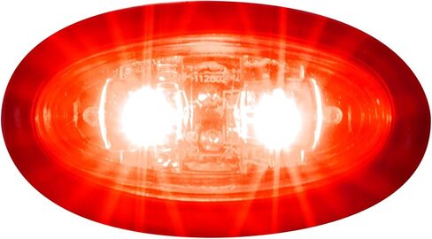 Long Haul 5 Red Mini Oval 2 Diode 2 "× 3/4" .75 "Marker Marker Truck Lights 12V in Kuwait