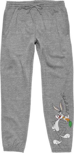 Looney Tunes Classic Bugs Bunny Adult Unisex Heather Grey Graphic Sweatpants in Saudi Arabia