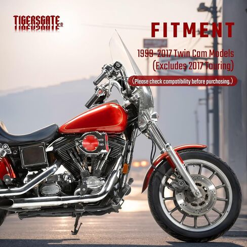 Adjustable Pushrods Covers Kit for 1999-2017 Harley Twin Cam Softail Dyna Touring Model (Excludes 2017 Touring), Black in Saudi Arabia