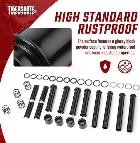 Adjustable Pushrods Covers Kit for 1999-2017 Harley Twin Cam Softail Dyna Touring Model (Excludes 2017 Touring), Black in Saudi Arabia