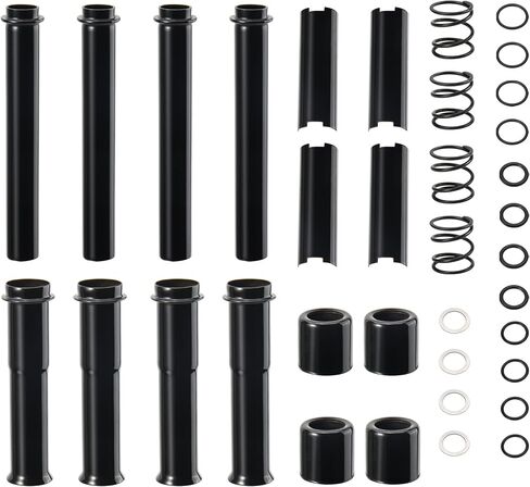 Adjustable Pushrods Covers Kit for 1999-2017 Harley Twin Cam Softail Dyna Touring Model (Excludes 2017 Touring), Black in Saudi Arabia