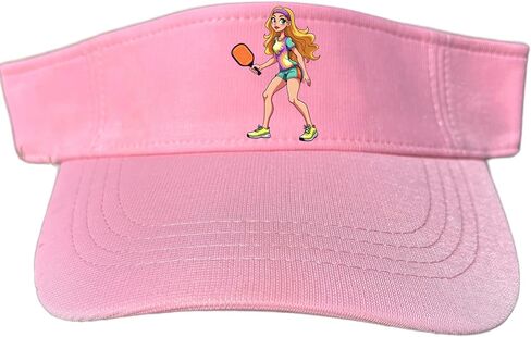 Pickleball Visor, Cotton Sun Hat with Adjustable Strap, Pickleball Design in Kuwait