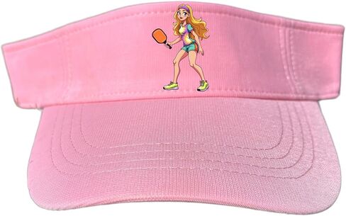 Pickleball Visor, Cotton Sun Hat with Adjustable Strap, Pickleball Design in Kuwait