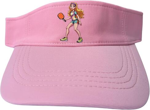 Pickleball Visor, Cotton Sun Hat with Adjustable Strap, Pickleball Design in Kuwait