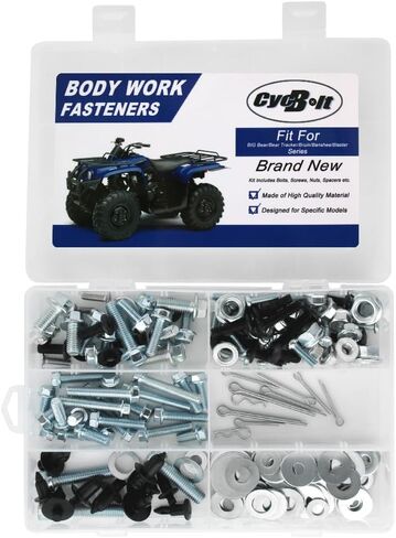 ATV 160PCS Screw Bolt Kit Fit for Big Bear 350 250 Big Bear 400 Big Bear 40 YFM25XS Bear Tracker Bear Tracker 250 Bruin 350 Bruin 250 Banshee 350 Blaster 200 Body Work Bolts Fasteners Kit in Saudi Arabia