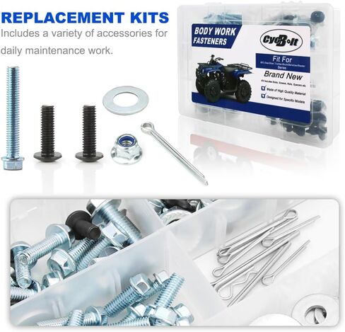 ATV 160PCS Screw Bolt Kit Fit for Big Bear 350 250 Big Bear 400 Big Bear 40 YFM25XS Bear Tracker Bear Tracker 250 Bruin 350 Bruin 250 Banshee 350 Blaster 200 Body Work Bolts Fasteners Kit in Saudi Arabia