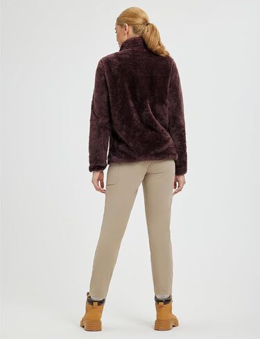 baleaf Women's Quarter Zip Sherpa Fleece Pullover Lightweight Long Sleeve Warm Winter Sweater Jackets with Zipper Pocket in Saudi Arabia
